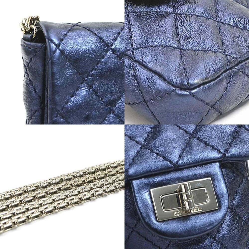 CHANEL Blue Leather Shoulder Bag - Picture 3 of 5